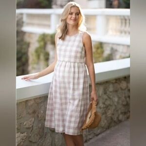 Seraphine Regan Gingham Cotton Maternity Nursing Sleeveless Dress Size 4